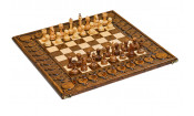 Шахматы + нарды резные с гранатами 30, Haleyan Шахматы + нарды резные с гранатами 30, Haleyan